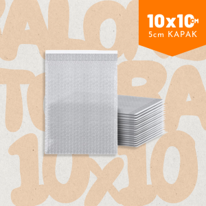 Balonlu Torba 50 Adet 10x10+5cm Şeffaf