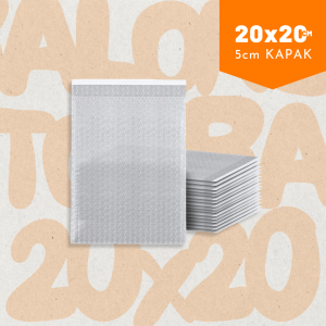 Balonlu Torba 50 Adet 20x20+5cm Şeffaf