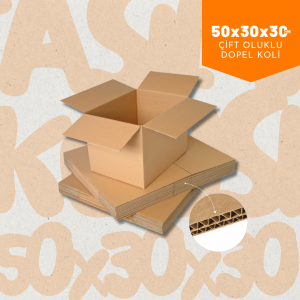 Koli 10 Adet 50x30x30cm Çift Oluklu (Kalın ve Sağlam)