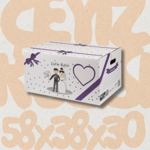 Çeyiz Kolisi 10 Adet 58x38x30cm Mor (Sağlam)