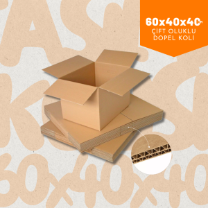 Koli 5 Adet 60x40x40cm Çift Oluklu (Kalın ve Sağlam)