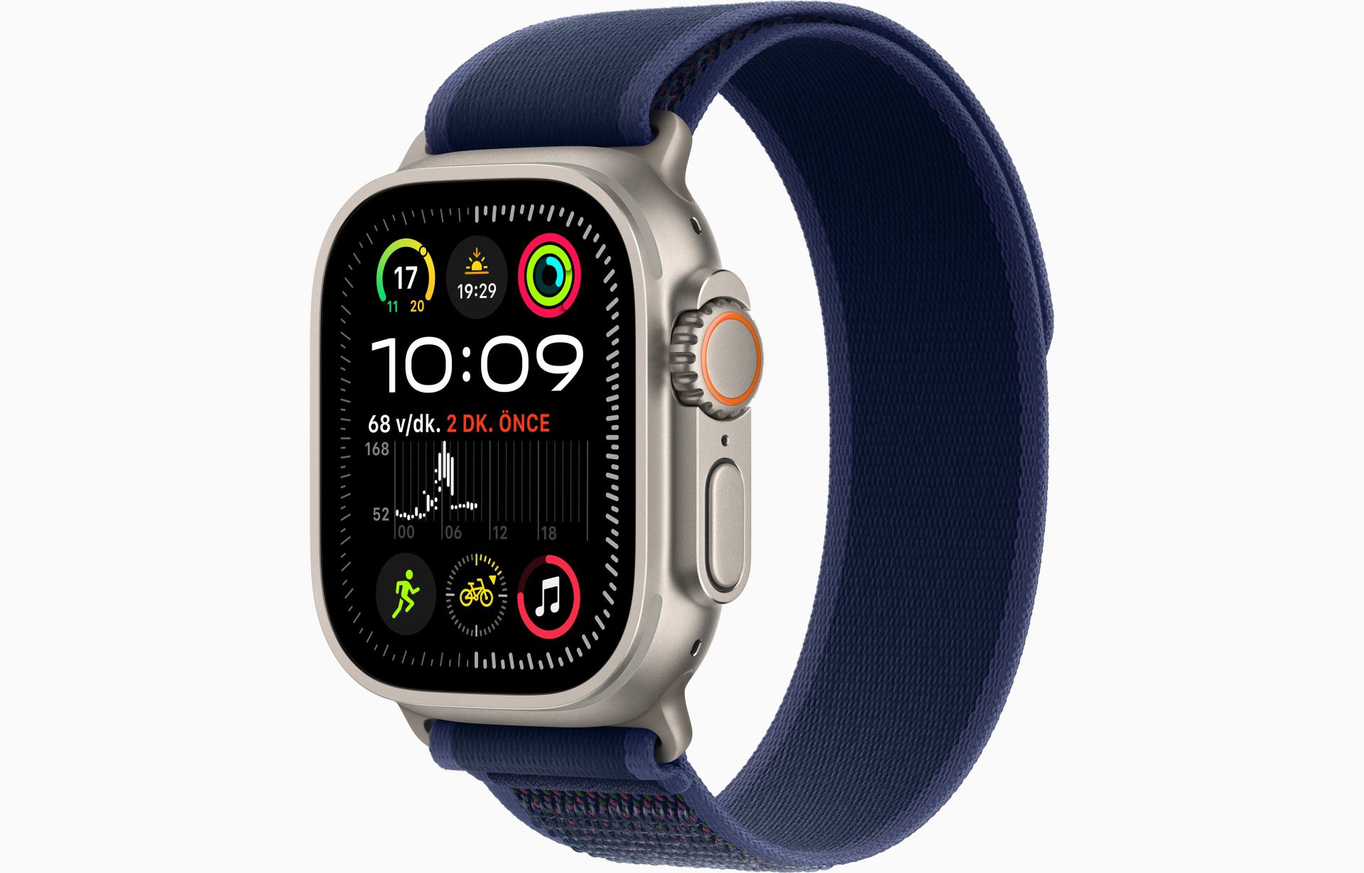 Watch Ultra 2 Titanyum Kasa Akıllı Saat 49 MM Mavi Kordon