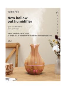 Ultrasonic Humidifier Led Işıklı 200ml Ahşap Hava Nemlendirici