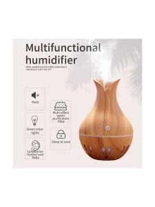 Ultrasonic Humidifier Led Işıklı 200ml Ahşap Hava Nemlendirici
