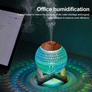 Hava Nemlendirici Buhar Makinesi Ahşap Detaylı Full Led Gece Lambası