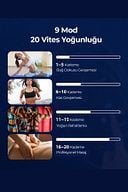 Şarjlı Geliştirilmiş 6 Başlıklı Fonksiyonlu Masaj Aleti 2000 mAh Masaj Tabancası